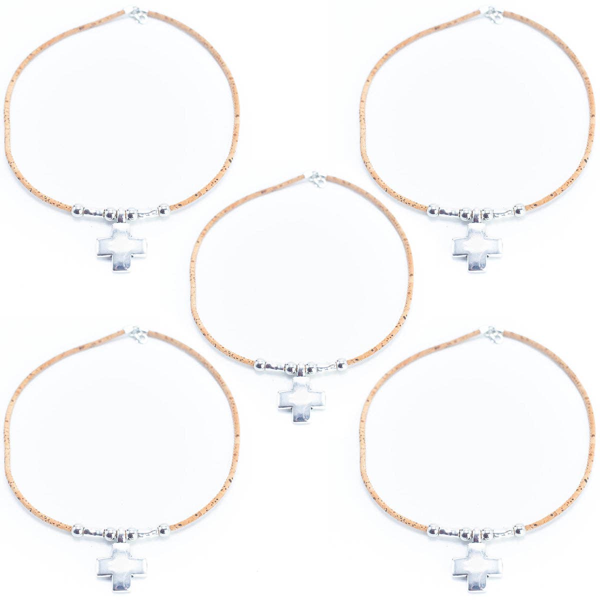 Natural Cork Bead Necklace-0