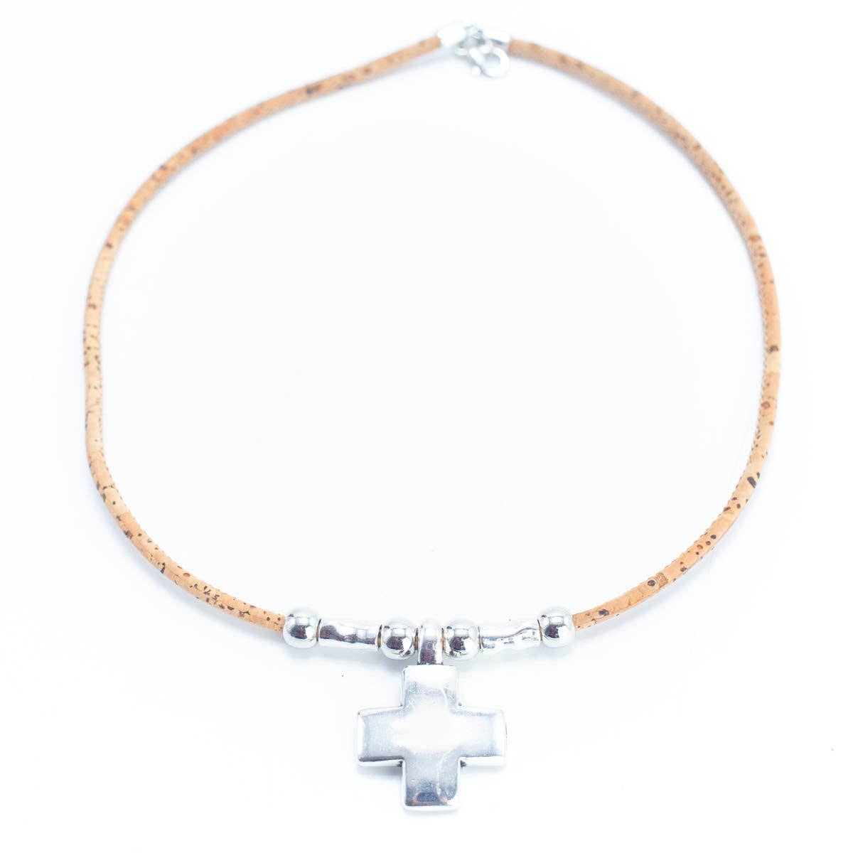 Natural Cork Bead Necklace-1
