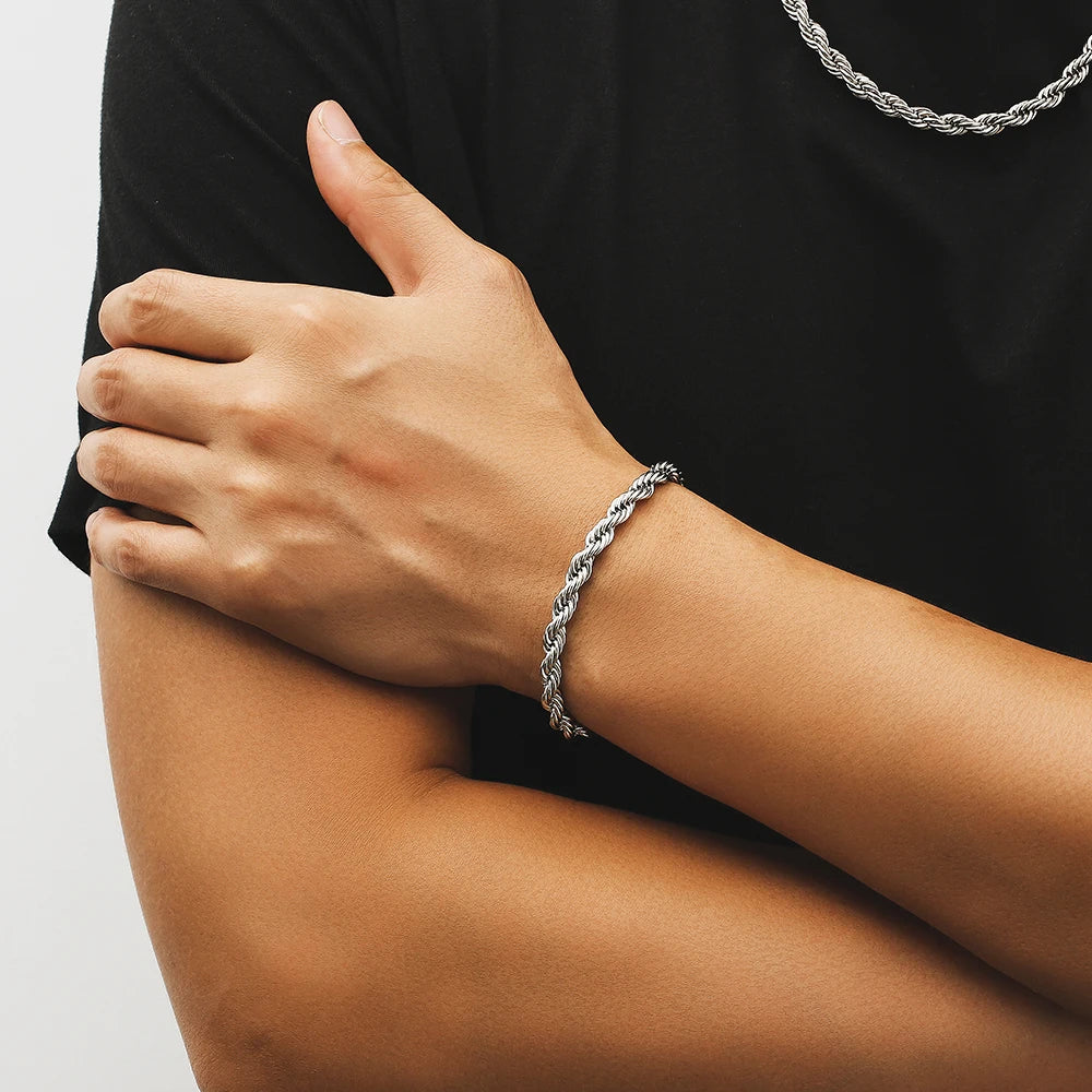 USA Twisted Rope Chain Anti Tarnish Bracelet
