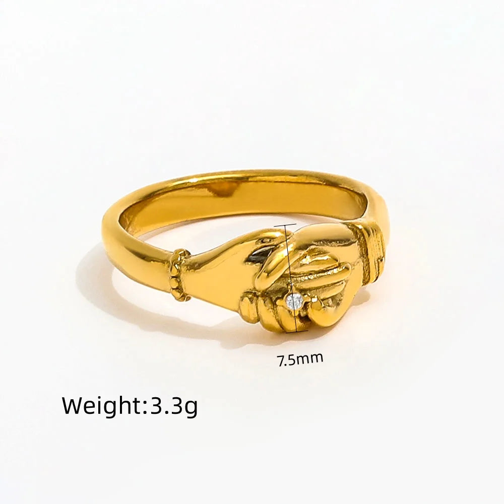 Ring with Zircon Accent