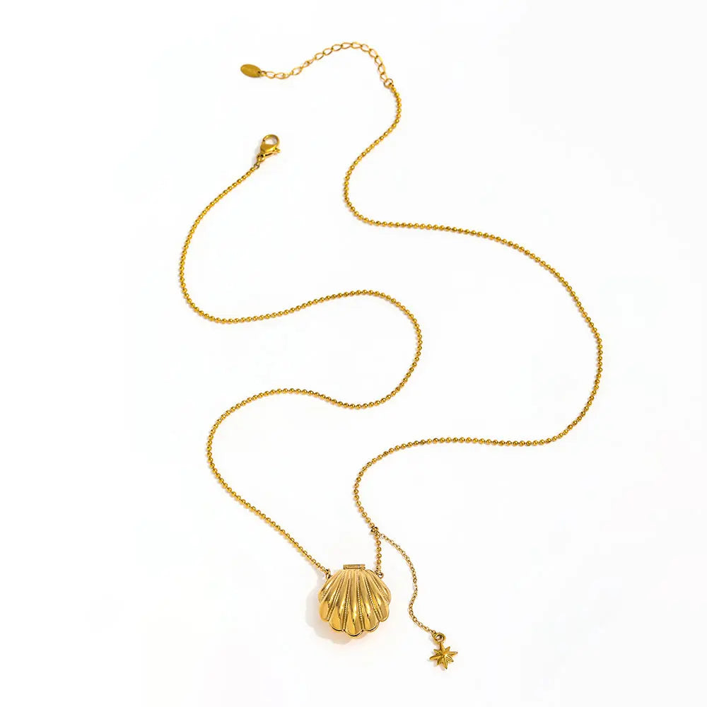 Inspired Shell & Pearl Tassel Necklace