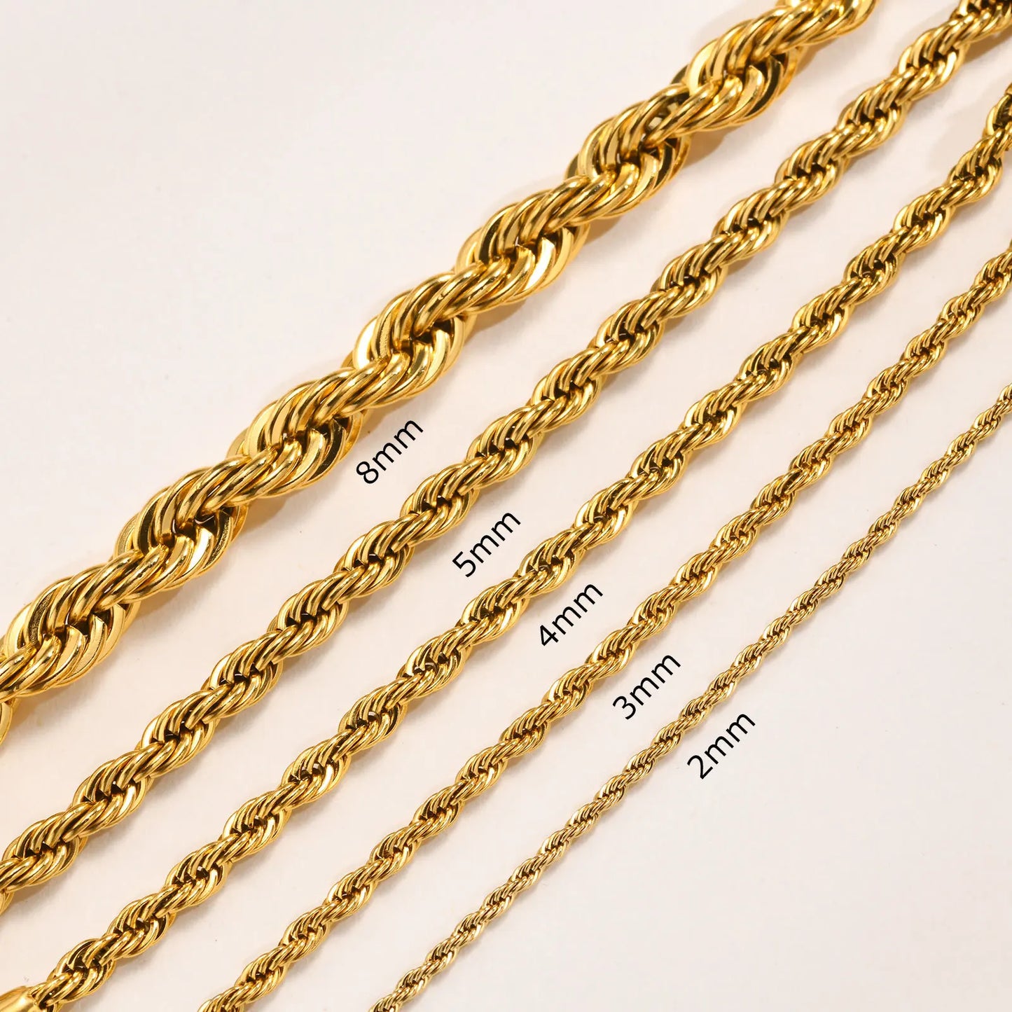 Gold and silver plated rope chain bracelet