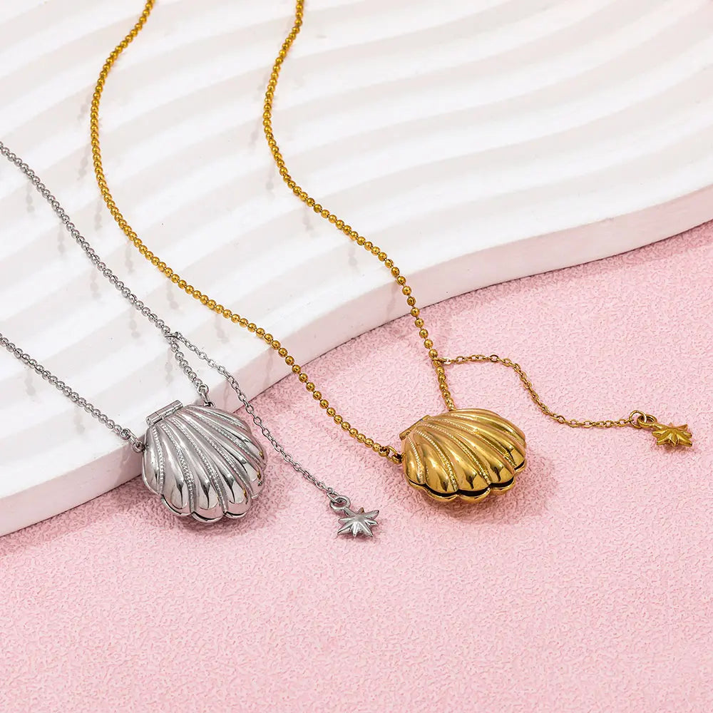 Inspired Shell & Pearl Tassel Necklace