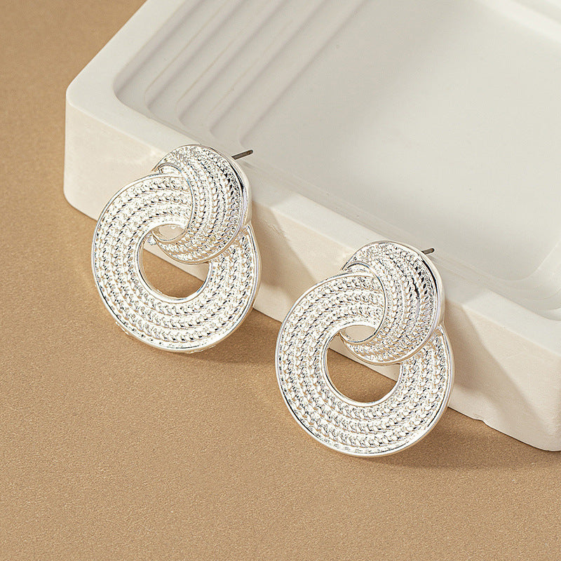 Fashion Simple Circle Earrings Women's Retro