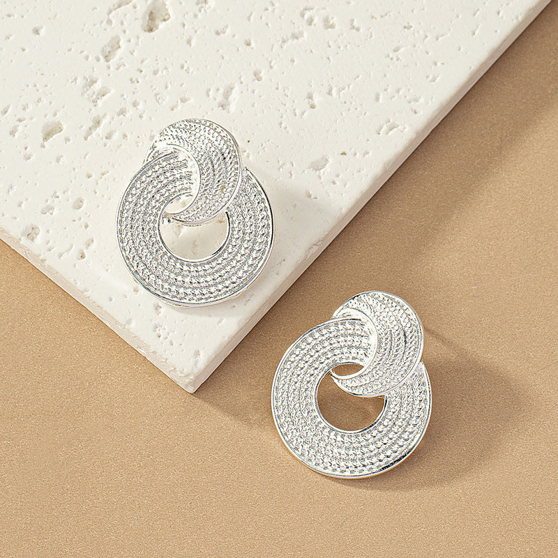 Fashion Simple Circle Earrings Women's Retro