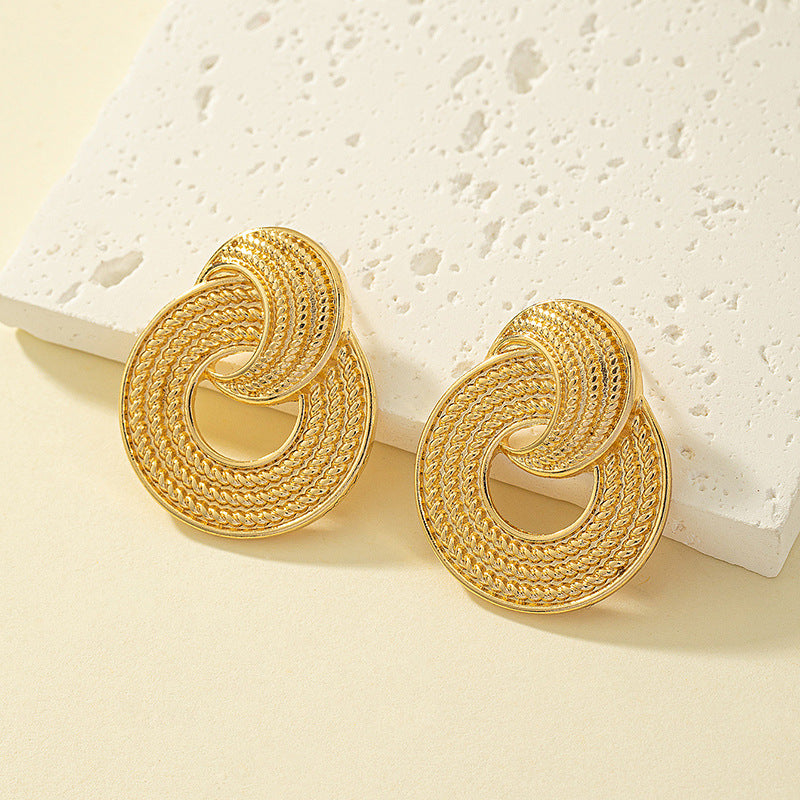 Fashion Simple Circle Earrings Women's Retro