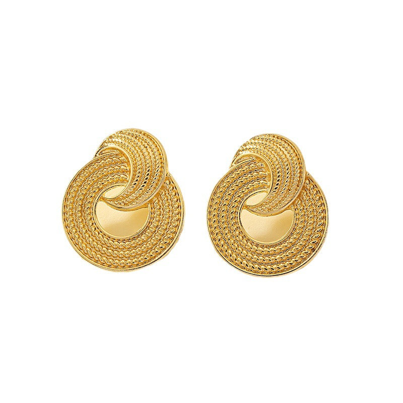 Fashion Simple Circle Earrings Women's Retro