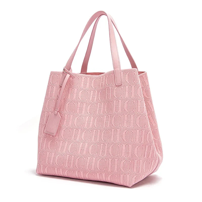 CH Ladies Pure-Color Large Shoulder Bag