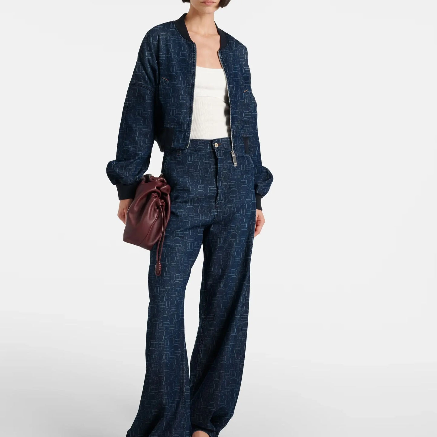 CHCH Women’s Vintage-Lapel Denim Zipper Jacket