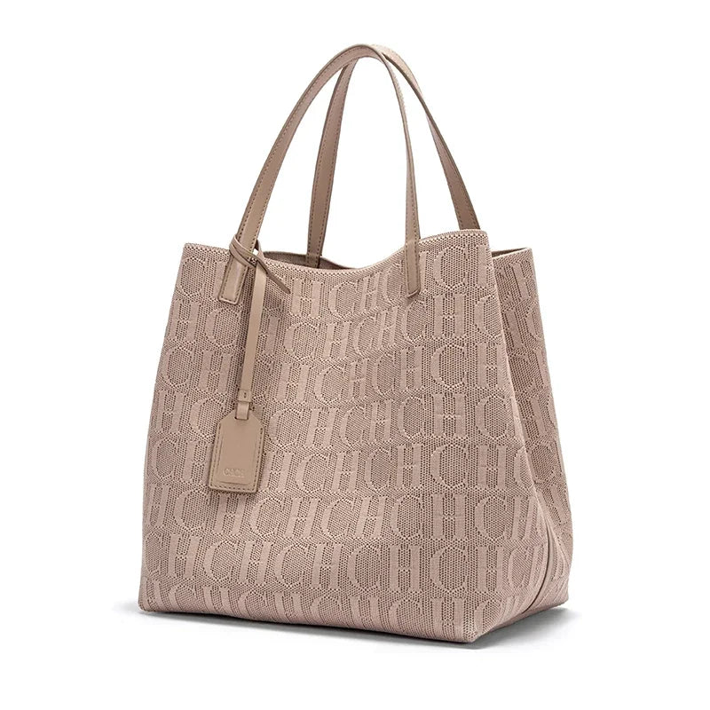 CH Ladies Pure-Color Large Shoulder Bag