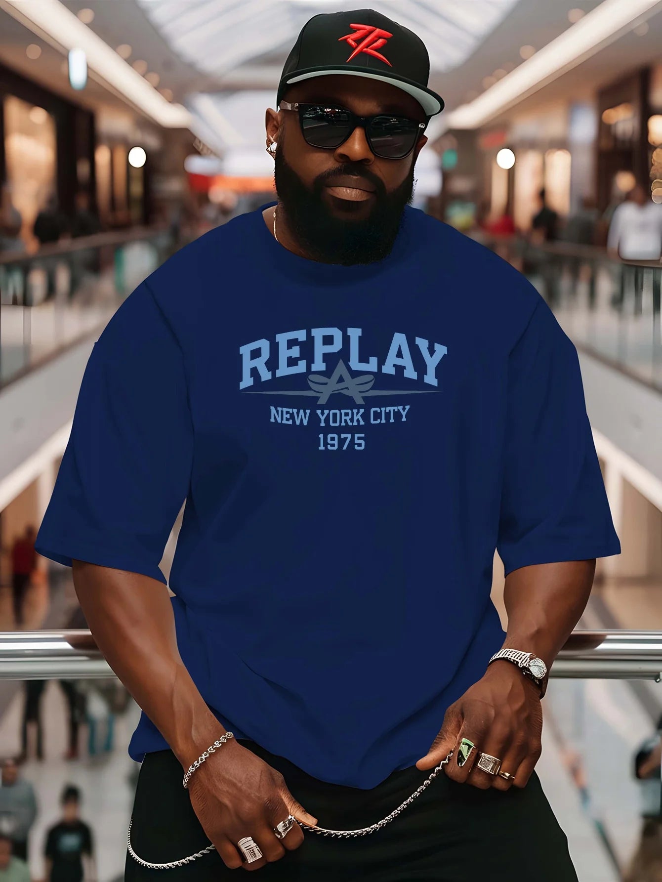 Summer Men Cotton T-Shirt REPLAY Short Sleeve Streetwear