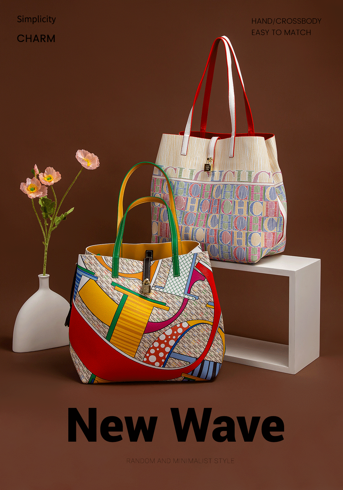 CHCH Women’s Printed Large-Capacity Tote Bag