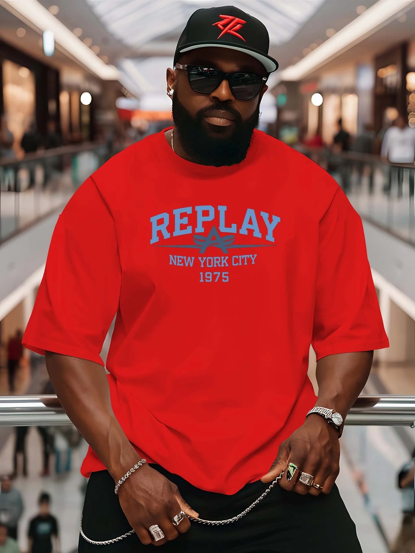 Summer Men Cotton T-Shirt REPLAY Short Sleeve Streetwear
