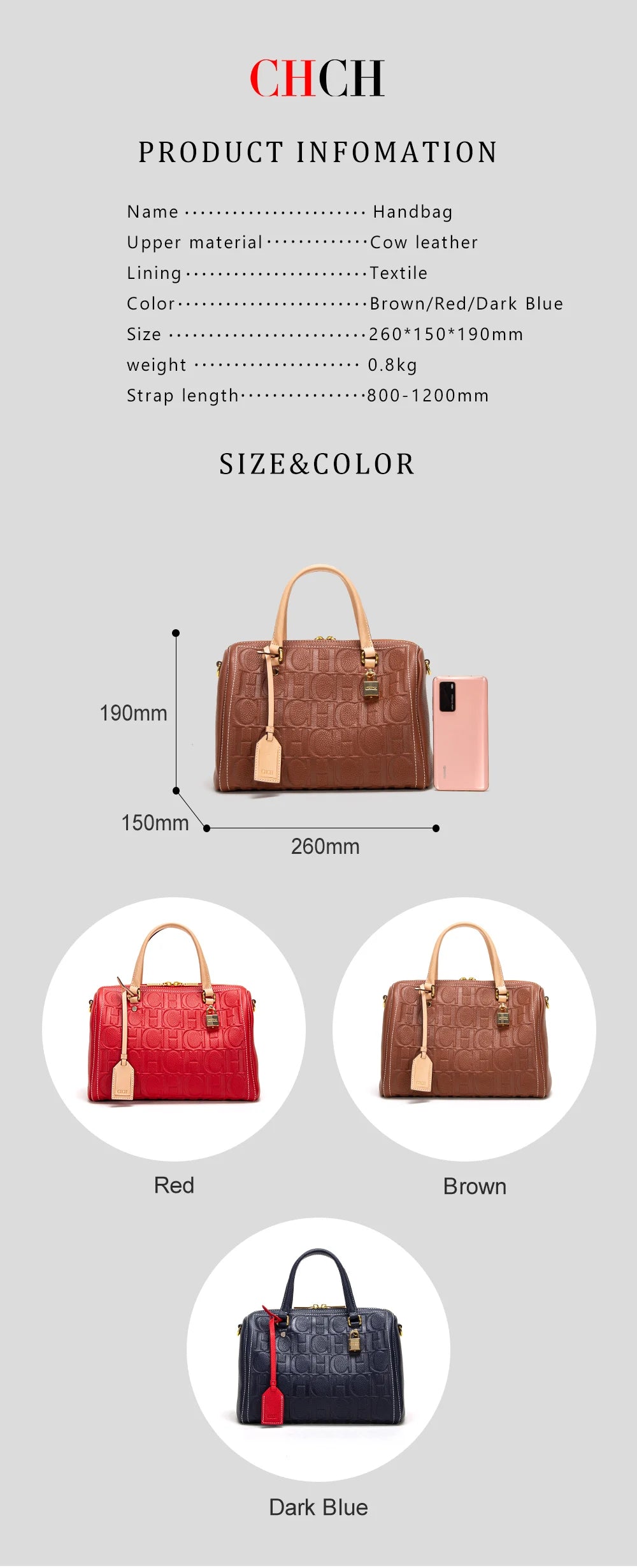 HC Letter Print Tote
