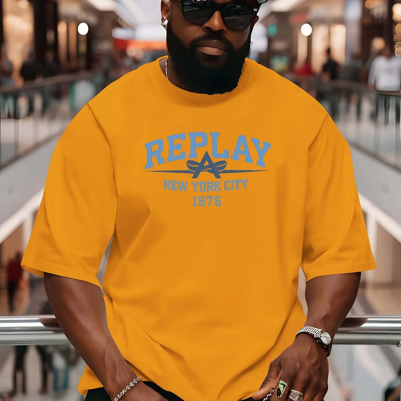 Summer Men Cotton T-Shirt REPLAY Short Sleeve Streetwear