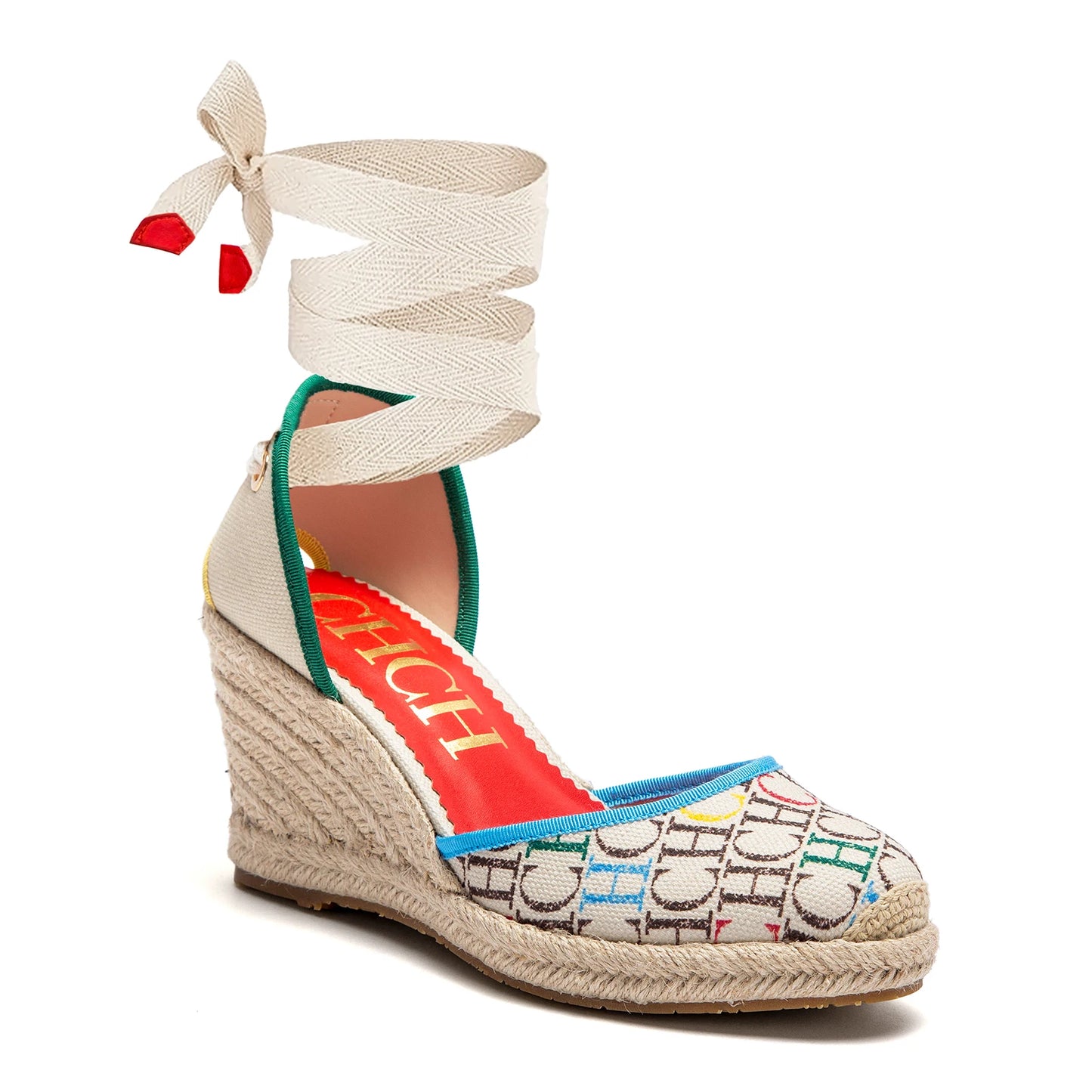 CHCH Women’s Espadrille Platform Wedge Sandals – 8 cm Heel