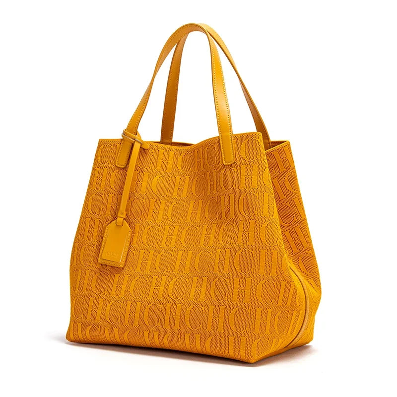 CH Ladies Pure-Color Large Shoulder Bag