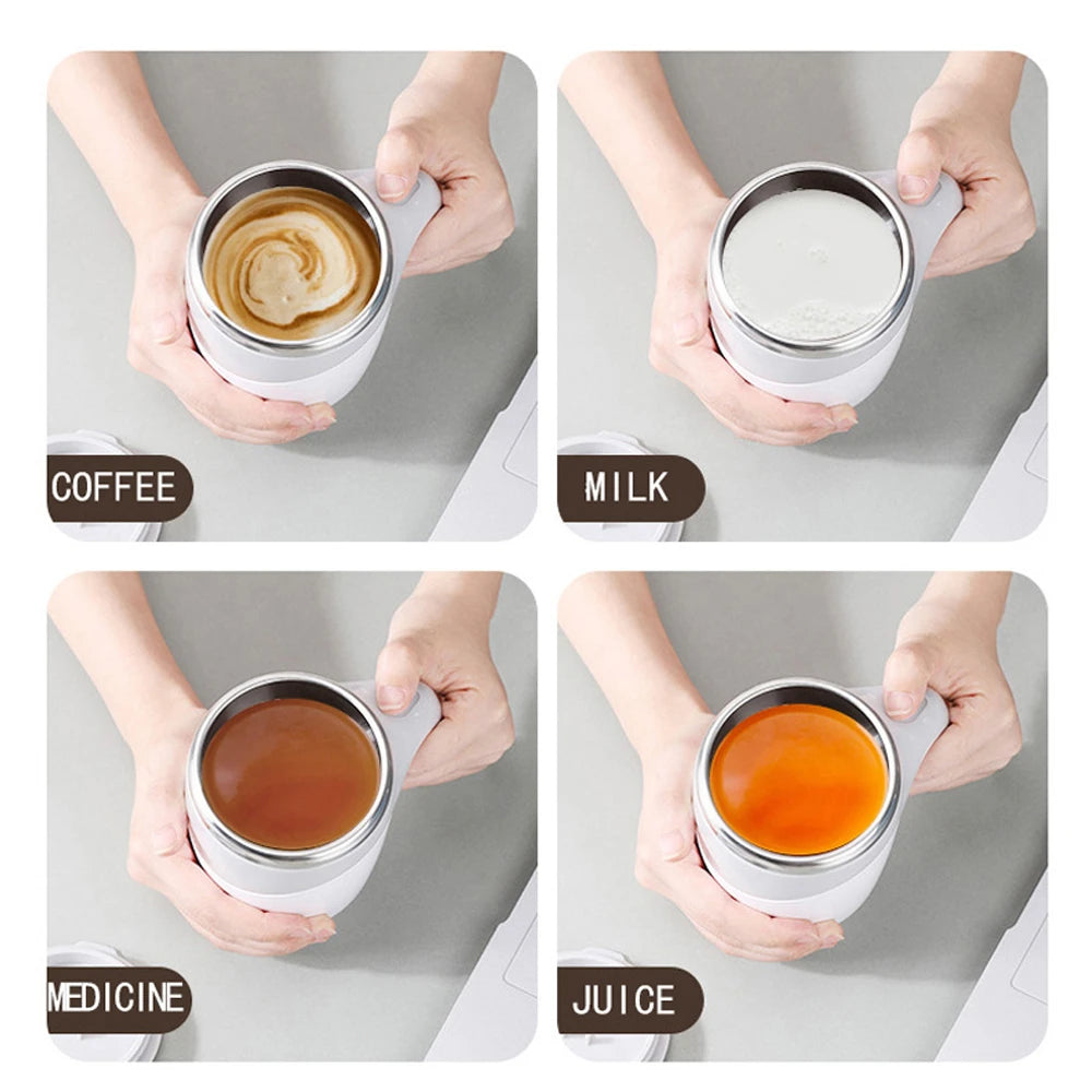 Automatic Self-Stirring Stainless Steel Mug