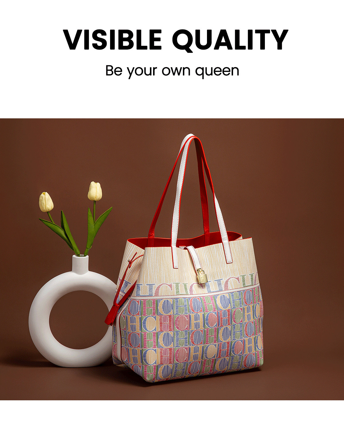 CHCH Women’s Printed Large-Capacity Tote Bag