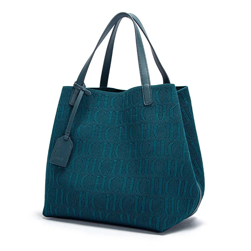 CH Ladies Pure-Color Large Shoulder Bag