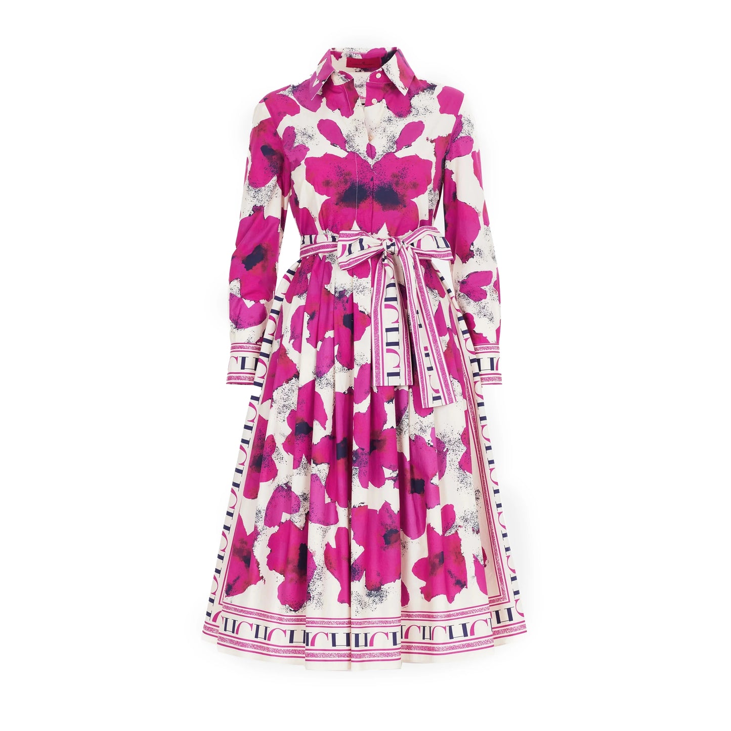 CHCH Women's Long-Sleeved Floral Print Party Dress