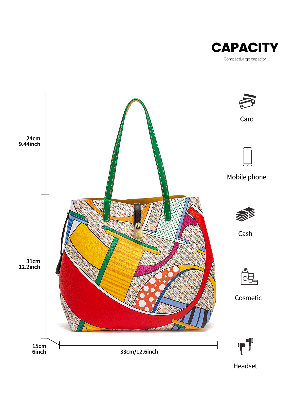 CHCH Women’s Printed Large-Capacity Tote Bag