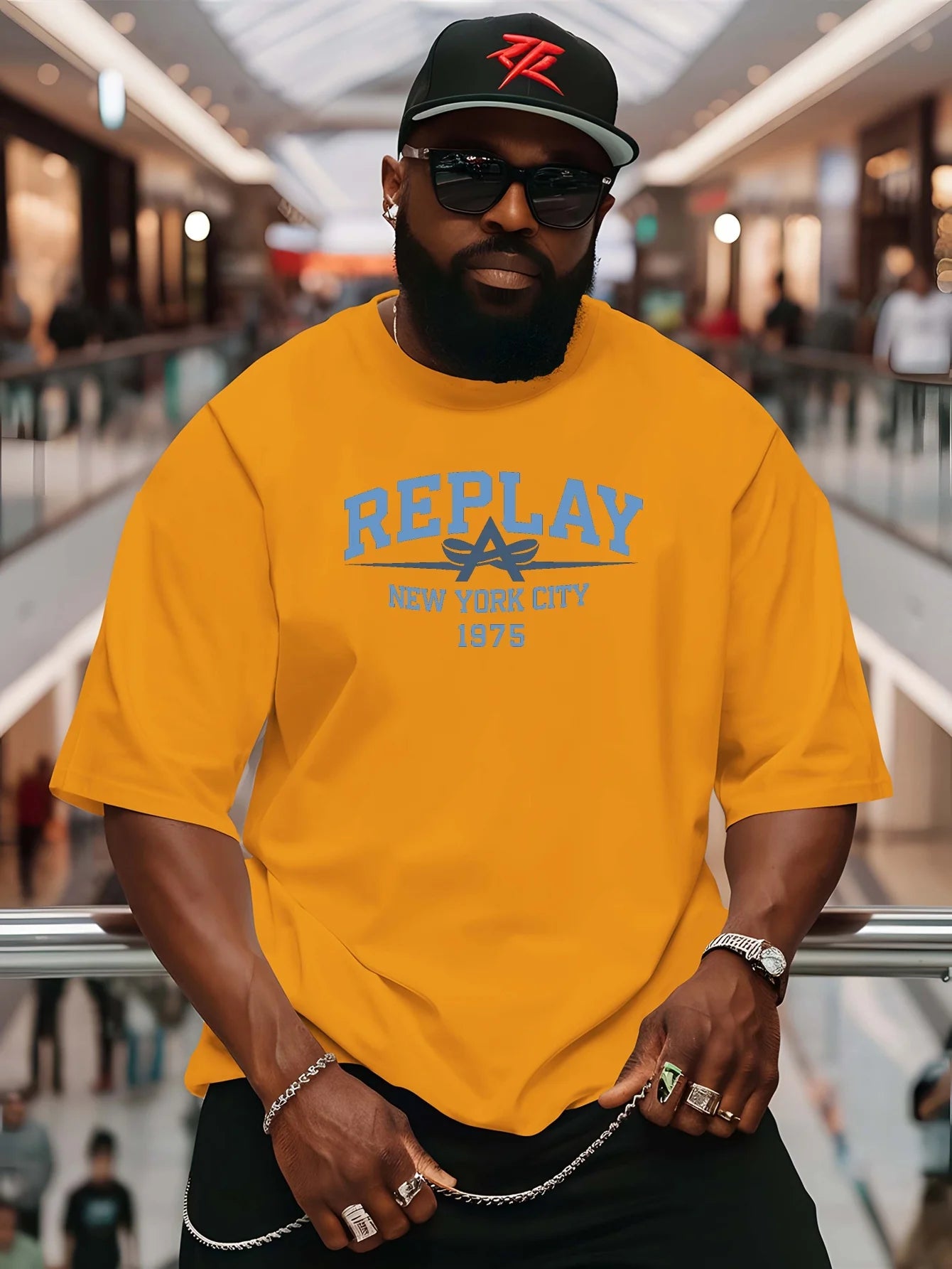 Summer Men Cotton T-Shirt REPLAY Short Sleeve Streetwear