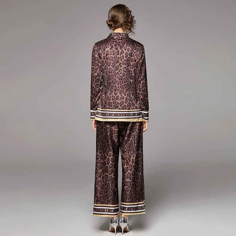 Slim Shirt & Wide‑Leg Pants