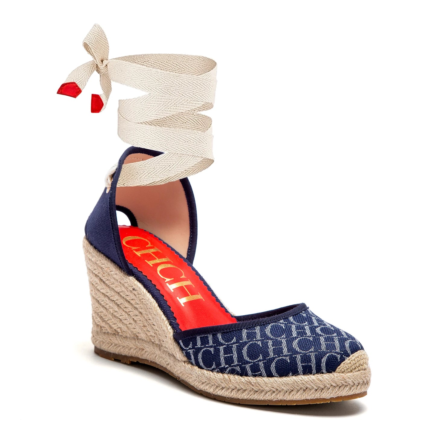 CHCH Women’s Espadrille Platform Wedge Sandals – 8 cm Heel