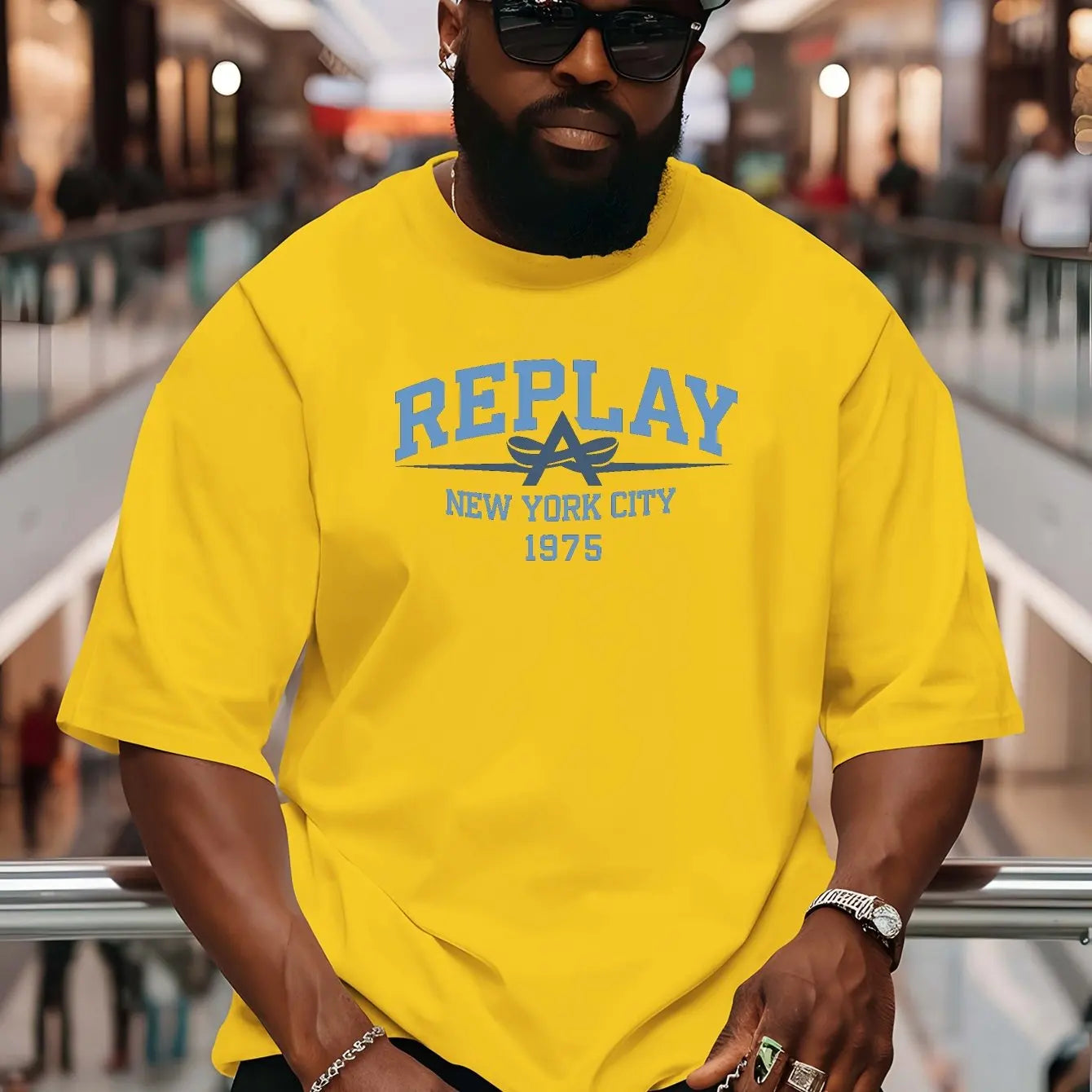 Summer Men Cotton T-Shirt REPLAY Short Sleeve Streetwear