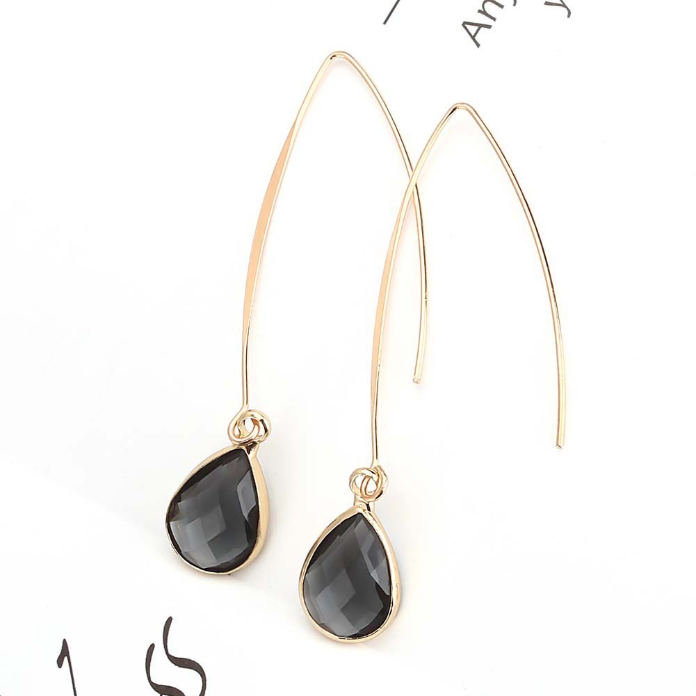 Simple Personality Crystal Water Drop Earrings