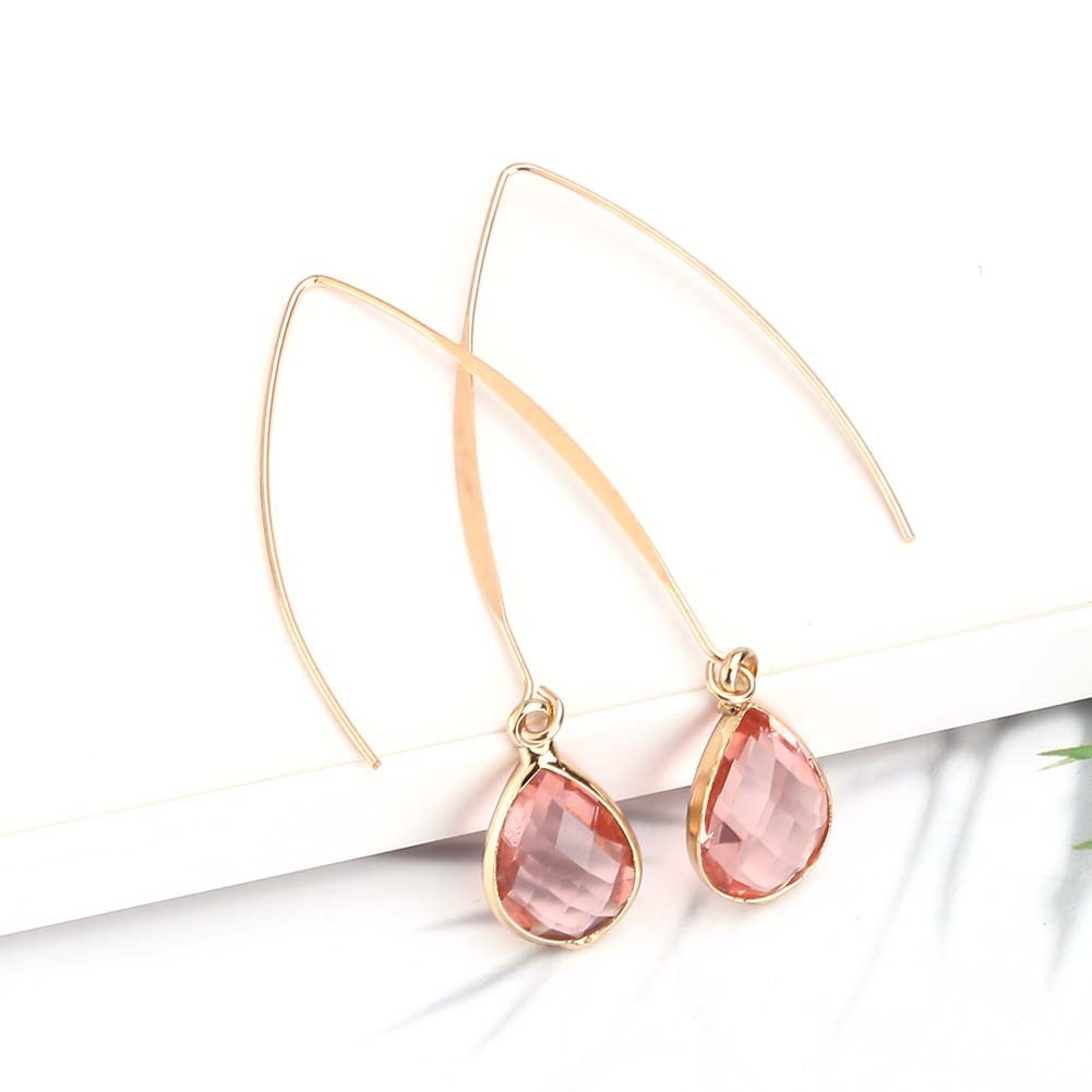 Simple Personality Crystal Water Drop Earrings