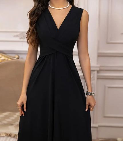 Casual Summer Solid Color Sleeveless Dress
