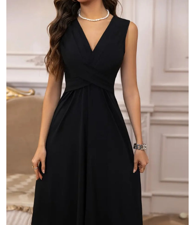 Casual Summer Solid Color Sleeveless Dress