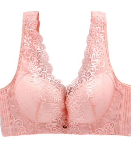 Oversized Bra Centerless Underwire Bra Wide Strap Adjuster Thin Large Cup Bra