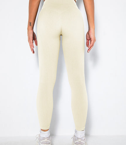 Butt Lifting Yoga Leggings Workout High Waist Tummy Control Ruched Booty Pants, Ribbed Seamless Leggings For Women High Waist Workout Gym Athletic Yoga Pants
