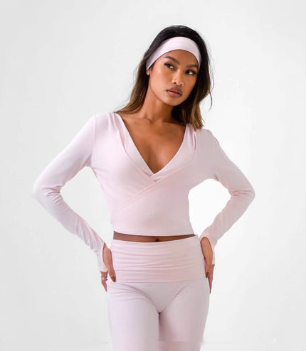 Spring Sports Workout Long Sleeve Yoga Clothes