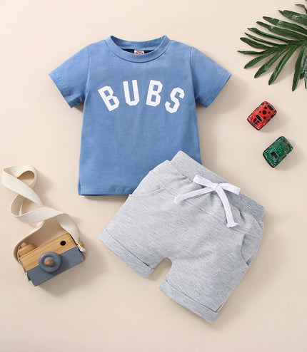 Short Sleeve Suit Boy Letter Printing
