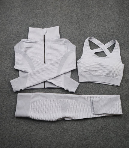 Three-piece Stretch Fitness Pants Sports Yoga Suit