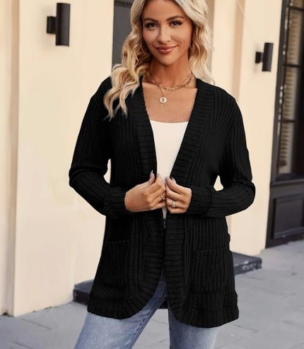 Directional Pattern Long Cardigan For Women