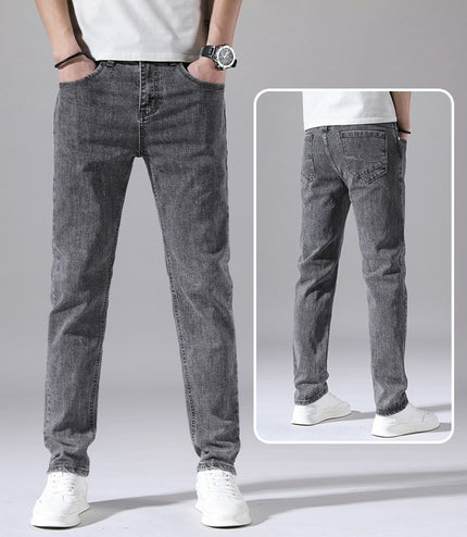 Retro Thin Jeans Straight Loose Casual Trousers Men