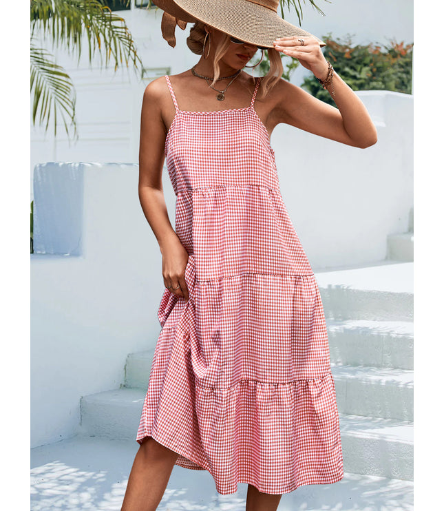 Classic Plaid Camisole Dress Women's