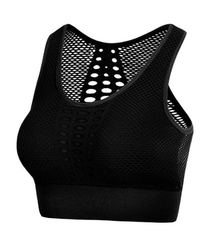 Women Sports Bra Sexy Brathable Mesh Sports Top