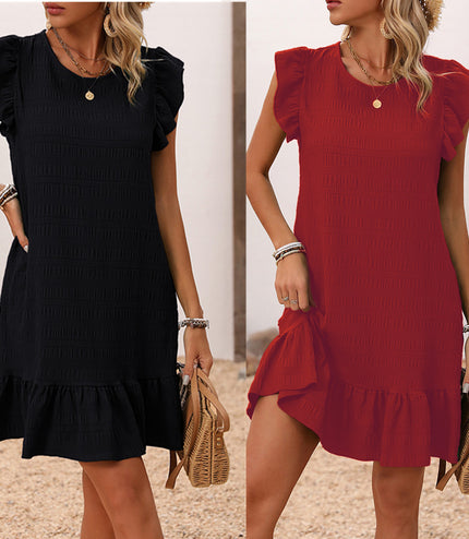 Elegant Solid Color Sleeveless Dress Women