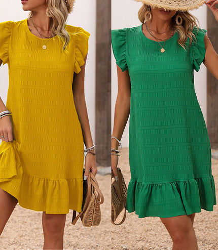 Elegant Solid Color Sleeveless Dress Women