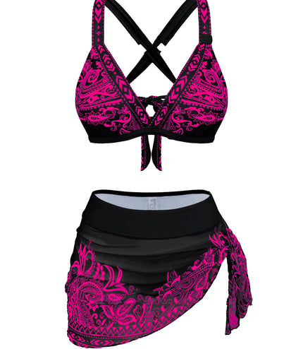 Bikini Split Three-piece Set Gather Thin Advanced Sense