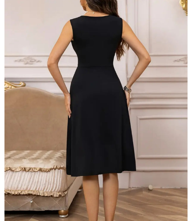 Casual Summer Solid Color Sleeveless Dress