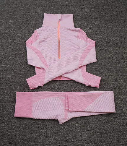 Three-piece Stretch Fitness Pants Sports Yoga Suit