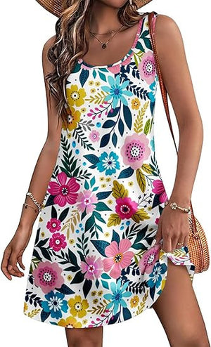Casual European And American Garden Collar Printing Dress