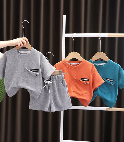 Children's Summer Clothing Casual Cotton Short Sleeve Two-piece Set